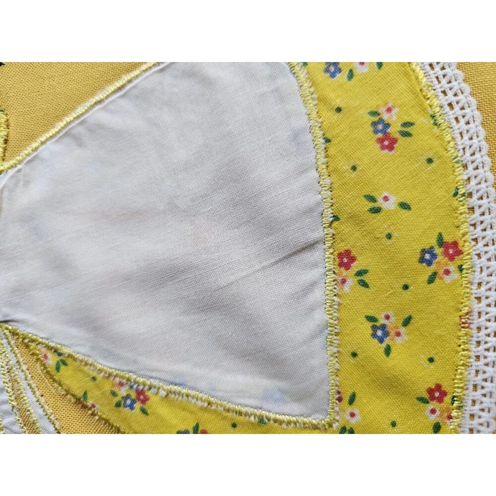 Vintage Red And Yellow Sunbonnet Sue Clothespin Bag Handmade